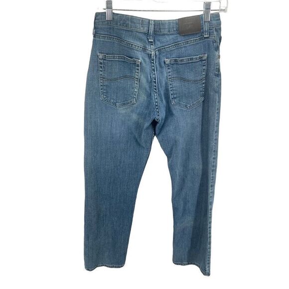 Lee Premium Boys Straight Cut Jeans Denim Regular Adjustable Waist Blue Size 18 - Picture 4 of 13